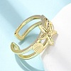 Brass Cuff Rings for Women RJEW-H262-06E-G-2