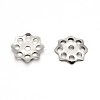 Tarnish Resistant Original Color 304 Stainless Steel Flower Bead Caps LS-STAS-E083-05P-1