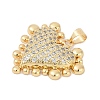 Brass Micro Pave Cubic Zirconia Pendants KK-A241-07G-2