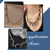 12Pcs 6 Styles 304 Stainless Steel Pendants STAS-LP0001-32-4