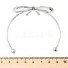 Bowknot 304 Stainless Steel Cuff Bangles LS-BJEW-S171-01A-P-3