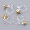 Brass Clip-on Earring Component KK-L169-09G-1