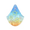 Marine Organism Series Fan Shape Acrylic Pendants OACR-Q101-03D-1