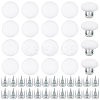 24 Bags Flat Round Cloth Cap Nail Buttons BUTT-BC0001-21C-1