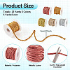 25 Yards 5 Colors Round Polyester Gold Metallic Cord OCOR-TA0002-58-4