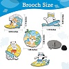 5Pcs 5 Style Animal Alloy Enamel Brooches for Backpack Clothes JEWB-SZ0001-39-2