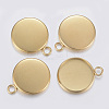 304 Stainless Steel Pendant Cabochon Settings STAS-F160-46G-08-1