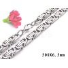 Non-Tarnish 201 Stainless Steel Byzantine Chain Necklaces LS-NJEW-V0299-02-1