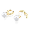 ABS Plastic Pearl Dangle Hoop Earrings EJEW-N011-106LG-2