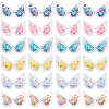 60Pcs 6 Colors Wing PVC Sequin Plastic Cabochons FIND-GF0005-42-1