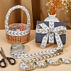 12.75M Polyester Leaf Pattern Ribbon OCOR-DC0001-28A-5