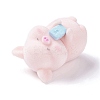 Flocky Resin Miniature Pig Figurines LS-AJEW-Z007-06-3