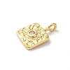 Rack Plating Brass Clear Cubic Zirconia Pendants KK-Z056-23G-2