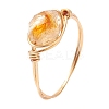 Oval Natural Citrine Finger Rings RJEW-JR00796-4
