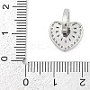 Brass Micro Pave Clear Cubic Zirconia Pendants KK-G522-53P-01-3