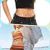 Ocean Theme Alloy and Natural Shell Starfish Shell Shaped Charm Waist Chains with Alloy Buckle AJEW-WH20019-31-4