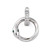Brass Micro Pave Cubic Zirconia Pendants KK-P289-10P-1