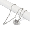 Brass Rhinestone Pendant Necklaces NJEW-G089-16J-P-2