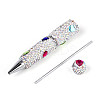 Heart Resin & Polymer Clay Pave Rhinestone Ball-Point Pen AJEW-T013-03G-3