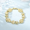 Brass Micro Pave Clear Cubic Zirconia Link Bracelets for Women BJEW-H209-09B-G-1