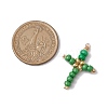 Glass Seed Beads Pendants PALLOY-MZ00378-2