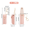 Portable Imitation Leather Lipstick Keychain Holder KEYC-WH0029-56B-2
