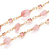 Handmade Brass Glass Square Link Chains CHC-T017-03-1