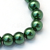 Baking Painted Pearlized Glass Pearl Round Bead Strands HY-Q003-12mm-75-2