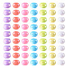 70G 7 Colors AB Color Opaque Resin Beads RESI-TA0002-88-3