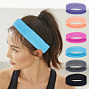 6Pcs 6 Colors Polyester & Silicone Wide Headband for Sports AJEW-GF0010-80-4