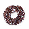 Electroplate Glass Bead Strands X-EGLA-R015-4mm-22-2