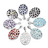 Polymer Clay Rhinestone Pendants RB-S056-13A-P-1