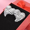 304 Stainless Steel Stud Earrings for Women LS-EJEW-K306-03P-1