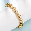 Twisted 304 Stainless Steel Double Ring Link Chains Bracelets for Women BJEW-G780-06G-02-1