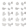 100Pcs 5 Style 304 Stainless Steel Stud Earring Settings STAS-DC0003-99-1