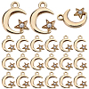 SUNNYCLUE 60Pcs Moon & Star Alloy with Rhinestone Small Handmade Pendant Charms FIND-SC0006-79-1