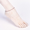 Electroplate Glass Beads Anklets AJEW-AN00279-02-5