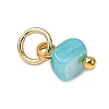 Dyed Natural Freshwater Shell Nuggets Charms PALLOY-JF04375-01-4