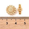 Brass Micro Pave Clear Cubic Zirconia Beads KK-S389-17G-3