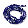 Electroplate Transparent Glass Beads Strands EGLA-A046-01A-02-2