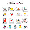17Pcs 17 Styles School Supplies PVC Plastic Beads KY-TA0001-46-4