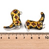 304 Stainless Steel Enamel with Rhinestone Pendants STAS-Z202-06P-01-3