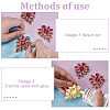 4Pcs Teardrop Shape Hotfix Rhinestone Iron on Patches PATC-FG0002-25A-3