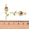 Brass Micro Pave Cubic Zirconia Pendants KK-N254-221G-03-3