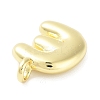 Rack Plating Brass Balloon Letter Pendants KK-C050-01G-E-2