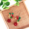 Christmas Bell & Flower Alloy Dangle Earrings WGBF40A-03-1