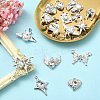 16Pcs 16 Style Rack Plating Alloy with Glass Pendants FIND-YW0003-31-5