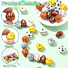 DIY Sports Natural Wood & Jute Cord Pendant Decoration Making Kits WOOD-YW0010-55-4