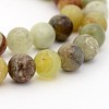 Natural Xiuyan Jade Round Bead Strands LS-G-P070-71-4mm-1