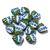 Hand Painted Acrylic with Enamel Beads MACR-D031-06E-1